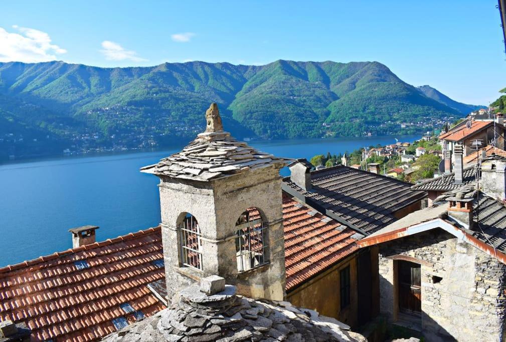 Romantic Home Stone With Amazing View Lake Of Como And Oleandra Laglio Dış mekan fotoğraf