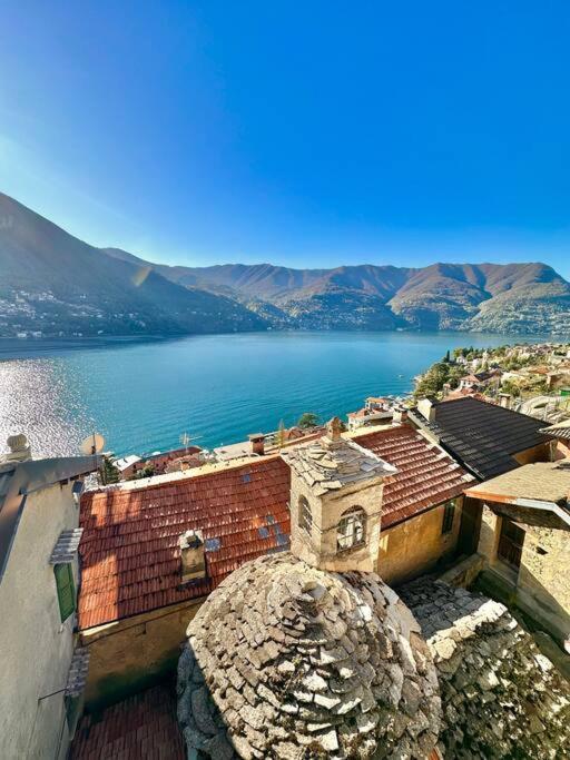 Romantic Home Stone With Amazing View Lake Of Como And Oleandra Laglio Dış mekan fotoğraf